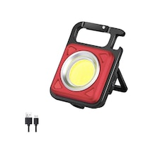 Cbtx H10 Cob Küçük El Feneri 4 Modlu Şarj Edilebilir Anahtarlık Cep Işığı, Katlanır Braketli Şişe Açacağı Ve Mıknatıs Tabanı Kırmızı
