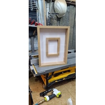Çiçek Çerçevesi Gelin Çiçeği Çerçevesi 40x30 Meşe Plastik Cam