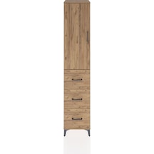 Hyperion Dolap 2 Raflı 3 Çekmeceli Tek Askılı 44x44x221 Çam-çam Atlas Çam