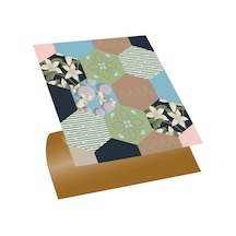 Tink KENDİNDEN YAPIŞKANLI ALTIGEN ÇİÇEK DESENLİ PVC KARO 30X30 CM