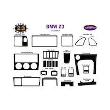 Bmw Z3 1996 Torpido Kaplama, Maun Kaplama, Ahşap, Carbon