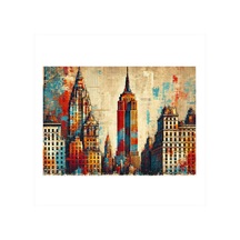 Empire State Fırçası Mdf Poster