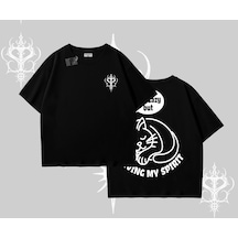 Tarzsokak Not Lazy Saving My Spirit Kedi Baskılı Oversize Tshirt Siyah Tarzsokak Not Lazy Saving My Spirit Kedi Baskılı Oversize Tshirt Siyah
