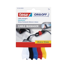 Tesa Kablo On & Off Organizatörü Renkli 5 Li 0.2 M 12 Mm 55236-00000-01