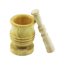 Büyük Boy Lüx Ahşap Havan Sarımsak Dövecek Ç: 8.3cm--d: 7cm--y: 12cm Fileli Ambalaj Go-53-vice 01968 Çok Renkli