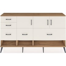 Arges Konsol 3 Raflı 5 Çekmeceli 3 Kapaklı 176x30x99 Çam-aytaşı Aytası - Atlas Çam