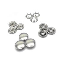 Tuhafiyecimiz 9.5mm Kapaklı Paslanmaz Nikel(Gümüş) Bebe Çıtçıt 14