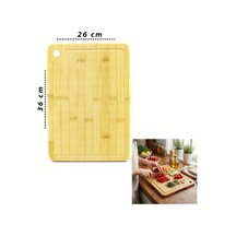 26x36x1.8cm Ahşap Bambu Kesim Panosu - Kesme Tahtası 5468 Çok Renkli