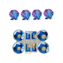 Epoksi Silikon Kalıp Tırtıklı Kenar Ayaklı Magnet Kalıbı 7 Cm 4 Lü