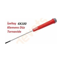 İzeltaş 4x100 Klemens Düz Tornavida