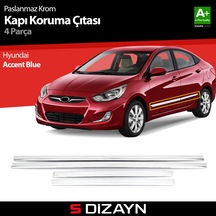 S-Dizayn Hyundai Accent Blue Kapı Koruma Çıtası Krom 2011-2017 N11.249