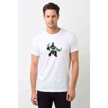 World Of Warcraft Illidan Stormrage 2 Baskılı Beyaz Erkek Tshirt