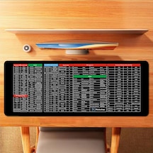 Büyük Boy 90x40 Xxl Düz Siyah Mouse Pad Kauçuk Kaymaz Alt Taban Yumuşak Kumaş Oyuncu Mousepad Bilgisayar Ve Dizüstü Notebook Uyumlu Pc Kısayollar