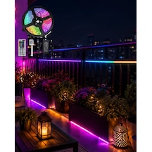 Led Strip Rgb 5 Metre Çok Renkli Kumandalı Şerit Led Işık Seti Mh-hs5753-5026