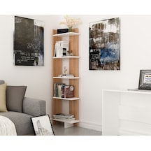 Bmdekor Kitaplık Sky Teak Beyaz
