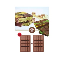 Dubai Çikolatası Kalıbı Silikon Çikolata Kalıbı Büyük Boy 2 Adet 27x17 Cm Kahverengi