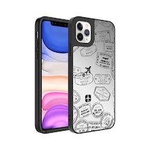 Apple Uyumlu iPhone 11 Pro Kılıf Aynalı Desenli Kamera Korumalı Parlak Zore Mirror Kapak