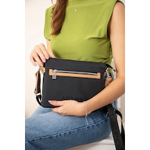 Just Polo Kadın Siyah Taba Ayarlanabilir Uzun Askılı Omuz Çantası P346036mh Siyah - Taba