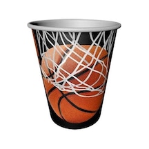 Tbs8877 Balonevi. Basketbol. 8 Adet Kağıt Bardak. 220/240cc