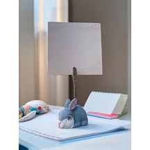 Sevimli Kawaii Tavşan Fotoğraf - Not Tutucu Hediyelik Gri Beyaz