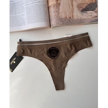 Orijinal Lazer Kesim Spandex Invisible Dikişsiz Transparan Detayl Haki