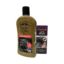 Simli Lastik Parlatıcı Jel Ve Lastik Süngeri Gold