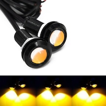 Ayna Altı Led Kartal Gözü Gündüz Farı Led Amber Turuncu 1 Çift