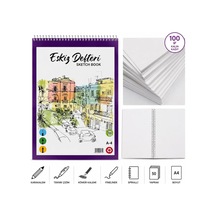 Lona Lucy A4 Spiralli Eskiz Defteri, 100 Gr/m² Kalın Kağıt, 50 Yaprak, Çizgisiz, Karakalem Ve Teknik Çizim İçin,
