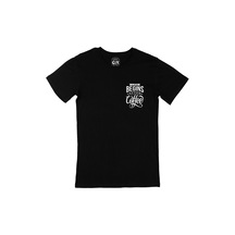 Life Begins After  Cep Logo Tasarımlı Siyah Tişört