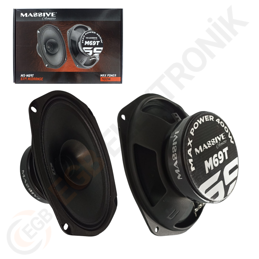 Massive Ms-m69t Oto Midrange Oval 6x9 İnç 400 Watt 2 Adet
