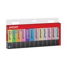 Penmark Fosforlu Kalem 12 Li Karışık Renk 6 Neon+ 6 Simli Çok Renkli
