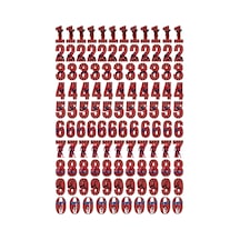 112 Adet Kırmızı Karakter Figürlü Sayı Sticker Seti - Etiket Seti Sketchbook