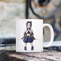 Anime Demon Slayer Shinobu Kocho Choko-burun Tasarımlı Kupa Bardak 3218 Siyah