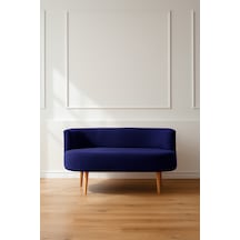Azra Mobilya Sydney Modern İkili Koltuk Kanepe Modern Welsoft Yumuşak Kumaş Lacivert Lacivert