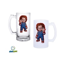 Chucky Kulplu Bira Bardağı Buzlu Veya Şeffaf Seçenekli 0281