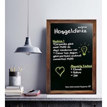 Ufukırtasiye Kara Tahta Dekoratif Yazı Tahtası 70X90 Cm Alaçatı Kahve