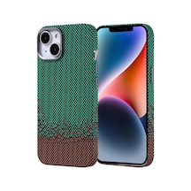 Zore İphone 14 Kılıf Magsafe Şarj Özellikli Karbon Fiber Görünümlü Nvth Nekst Kapak - Yeşil