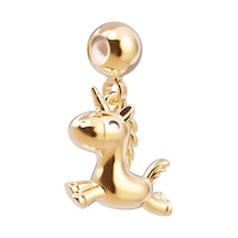 Chocli 18 Ayar Altın Kaplama Charm - Unicorn Altın