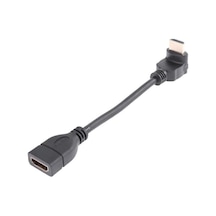 Lunatic 8446 Hdmi Dişi Erkek Uzatma 90 Derece Dirsek Çevirici Dönüştürücü Kablosu