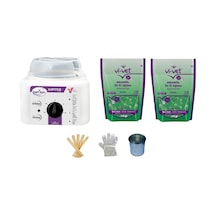 Depi Roll Jupiter Ağda Makinesi + Vi-Vet Granül Azulen Ağda 250 G x 2 + Cezve + Spatula x 5 + Eldiven