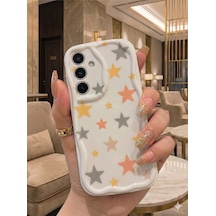 Samsung Galaxy S25 Plus Uyumlu Pastel Yıldız Desenli Dalgalı Kenar Kılıf - Kamera Korumalı Samsung Galaxy S25 Plus Uyumlu Pastel Yıldız Desenli Dalgalı Kenar Kılıf - Kamera Korumalı