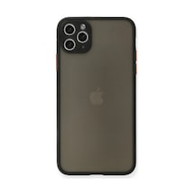 Apple Apple Uyumlu iPhone 11 Pro Max Kılıf Montreal Silikon Kapak - Siyah 0.2M-Çok Renkli