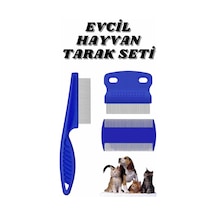 Evcil Hayvan Bit Tarağı Seti Paslanmaz Çelik Bıçaklı 4'lü Set