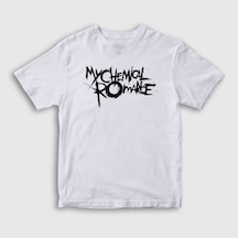 Presmono Unisex Çocuk Logo My Chemical Romance T-shirt Beyaz