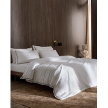 Madame Coco Tina King Size Linen Look Yıkamalı %100 Pamuk Nevresim Takımı - Beyaz/lacivert 8684427122716 Çok Renkli