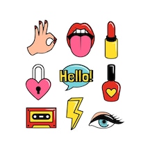 Hello Temalı Telefon Ve Bilgisayar Yüzeylerine Uygun Sticker Seti