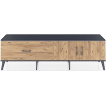Arges Tv Ünitesi Tek Raflı Tek Çekmeceli 2 Kapaklı 176x30x51 Antrasit-çam/çam Atlas Çam/atlas Çam