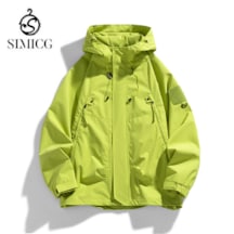 Sımıcg Erkek Outdoor Rüzgar Geçirmez Ceket - Floresan Yeşil