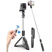 Telefon Ve Kamera Uyumlu Bluetooth Tripodlu Selfie Çubuğu 19-10