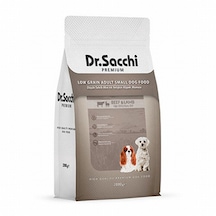 Dr. Sacchi Düşük Tahıllı Sığır Etli ve Kuzu Etli Mini Irk Yetişkin Köpek Maması 2 KG